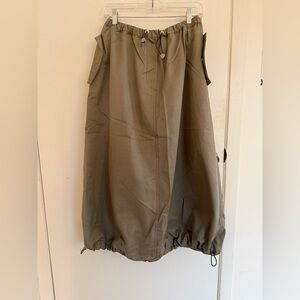 New Dion Lee - DRAWSTRING PARACHUTE MIDI SKIRT IN BROWN